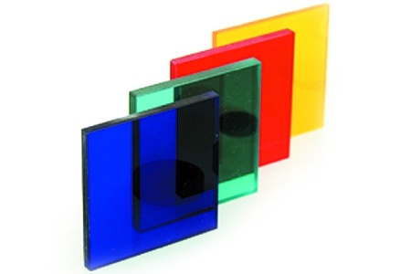 Colored glass filter processing
